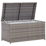 vidaXL Záhradný úložný box sivý 100x50x50 cm polyratanový – Obrázok 2