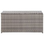 vidaXL Záhradný úložný box sivý 100x50x50 cm polyratanový – Obrázok 3