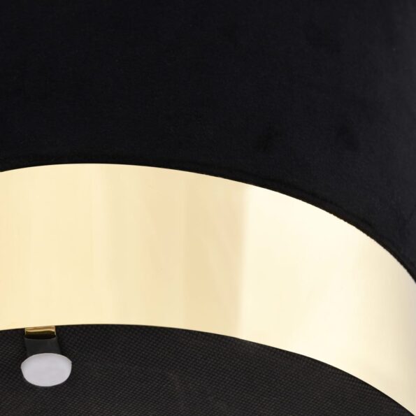 vidaXL Stolička čierna a zlatá zamatová – Obrázok 3