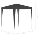 vidaXL Profesionálny párty stan 2x2 m, antracitový – Obrázok 6