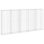 vidaXL Gabiónová stena s krytmi, pozinkovaná oceľ 300x30x150 cm – Obrázok 2