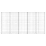 vidaXL Gabiónová stena s krytmi, pozinkovaná oceľ 300x30x150 cm – Obrázok 3