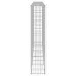vidaXL Gabiónová stena s krytmi, pozinkovaná oceľ 300x30x150 cm – Obrázok 4