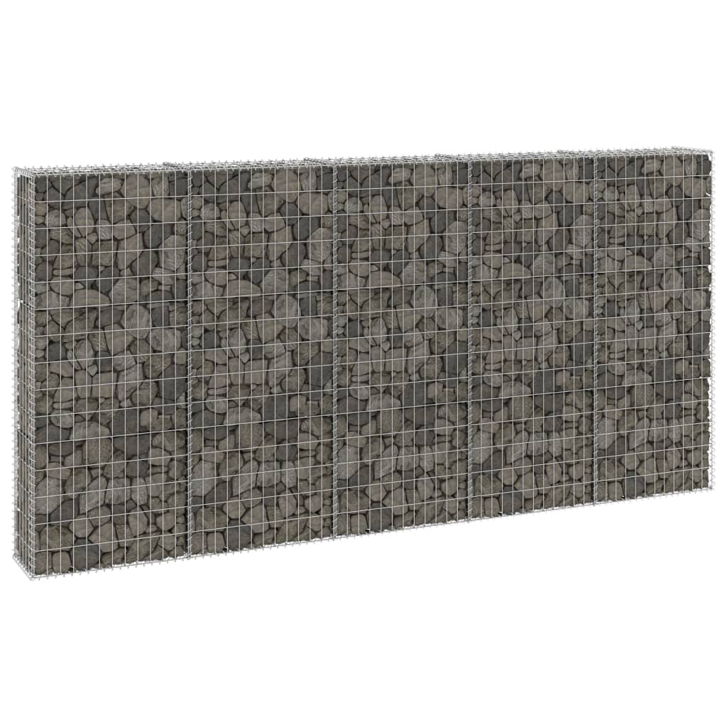 VXL8720286110201_m_en_hd_1.jpg vidaXL Gabiónová stena s krytmi, pozinkovaná oceľ 300x30x150 cm – Obrázok 1