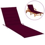 vidaXL Podložka na ležadlo, vínovo červená 200x70x3cm, oxfordská látka – Obrázok 2