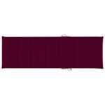 vidaXL Podložka na ležadlo, vínovo červená 200x70x3cm, oxfordská látka – Obrázok 4