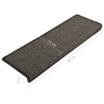 vidaXL Samolepiace nášľapy na schody vzhľad sisalu 15 ks 65x21x4 cm – Obrázok 7