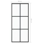 vidaXL Posuvné dvere s kovaním ESG sklo a hliník 90x205 cm – Obrázok 9