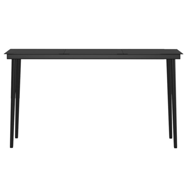 vidaXL 5-dielna záhradná jedálenská súprava s poduškami sivá a čierna – Obrázok 6