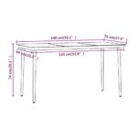 vidaXL 5-dielna záhradná jedálenská súprava s poduškami sivá a čierna – Obrázok 8