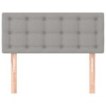 vidaXL Čelo postele bledosivé 100x5x78/88 cm látka – Obrázok 3