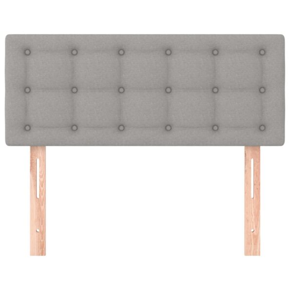 VXL8720287152804_g_en_hd_1.jpg vidaXL Čelo postele bledosivé 100x5x78/88 cm látka – Obrázok 3