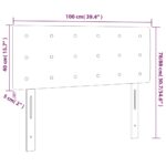 vidaXL Čelo postele bledosivé 100x5x78/88 cm látka – Obrázok 8