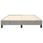 vidaXL Posteľný rám s boxspringom bledosivý 140x200 cm zamat – Obrázok 5