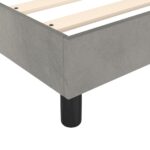 vidaXL Posteľný rám s boxspringom bledosivý 140x200 cm zamat – Obrázok 7