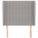 vidaXL Čelo postele so záhybmi bledosivé 93 x 23 x 118/128 cm látka – Obrázok 3