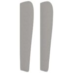 vidaXL Čelo postele so záhybmi bledosivé 93 x 23 x 118/128 cm látka – Obrázok 4