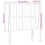 vidaXL Čelo postele so záhybmi bledosivé 93 x 23 x 118/128 cm látka – Obrázok 9