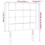 vidaXL Čelo postele so záhybmi tmavosivé 93x16x118/128 cm látka – Obrázok 9