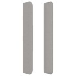 vidaXL Čelo postele so záhybmi bledosivé 103x16x118/128 cm látka – Obrázok 4