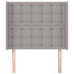 vidaXL Čelo postele so záhybmi bledosivé 103x16x118/128 cm látka – Obrázok 3