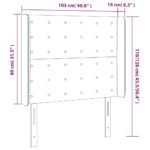 vidaXL Čelo postele so záhybmi bledosivé 103x16x118/128 cm látka – Obrázok 9