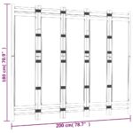 vidaXL Skladací 5-panelový paraván 200 cm bambus a plátno – Obrázok 9