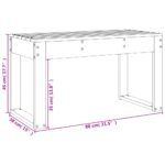 vidaXL Záhradná lavica 80x38x45 cm masívna borovica – Obrázok 8