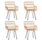 vidaXL 5-dielna záhradná jedálenská súprava polyratan – Obrázok 4