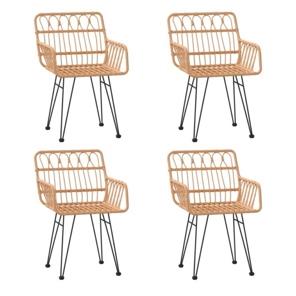 vidaXL 5-dielna záhradná jedálenská súprava polyratan – Obrázok 4