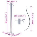 vidaXL Záhradný vodný stĺpik 80 cm nehrdzavejúca oceľ okrúhly – Obrázok 9
