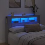 vidaXL Čelo s LED sivý dub sonoma 160x18,5x103,5 cm kompozitné drevo