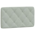 vidaXL Vankúš na čelo postele bledosivý 90 cm zamat – Obrázok 2