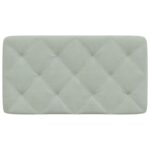 vidaXL Vankúš na čelo postele bledosivý 90 cm zamat – Obrázok 5