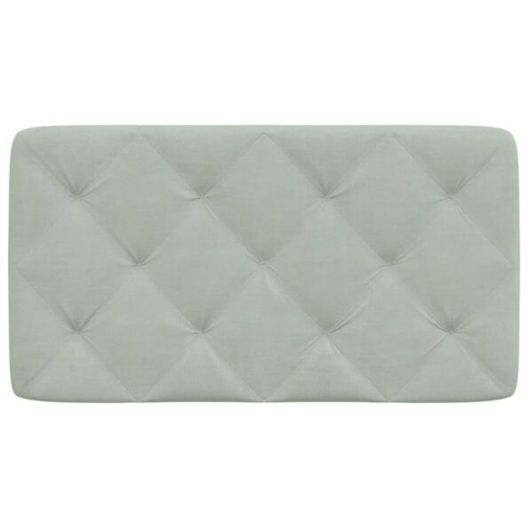 vidaXL Vankúš na čelo postele bledosivý 90 cm zamat – Obrázok 5