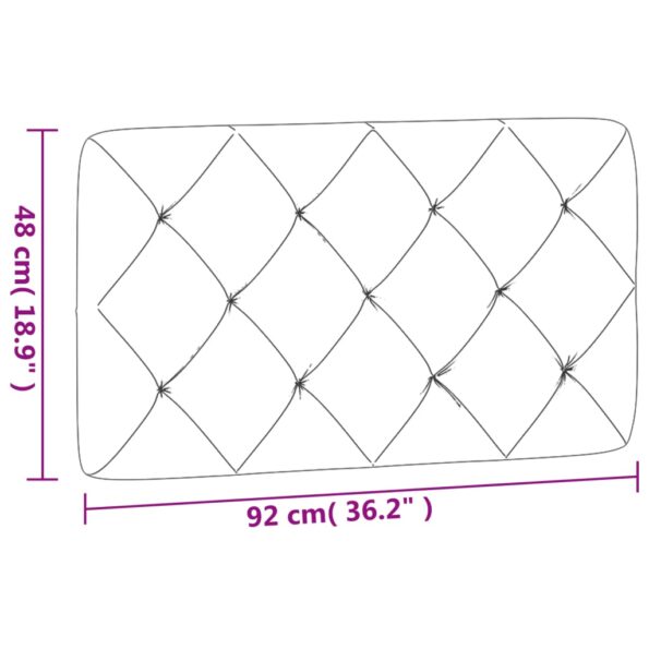 vidaXL Vankúš na čelo postele bledosivý 90 cm zamat – Obrázok 10