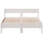 vidaXL Posteľ s matracom biela 120x200 cm borovicový masív – Obrázok 4