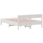 vidaXL Posteľ s matracom biela 120x200 cm borovicový masív – Obrázok 6