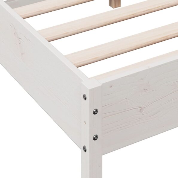 vidaXL Posteľ s matracom biela 120x200 cm borovicový masív – Obrázok 7