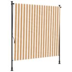 vidaXL Vonkajšia roleta oranžovo-biela 150x270 cm látka a oceľ – Obrázok 2