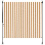 vidaXL Vonkajšia roleta oranžovo-biela 150x270 cm látka a oceľ – Obrázok 3