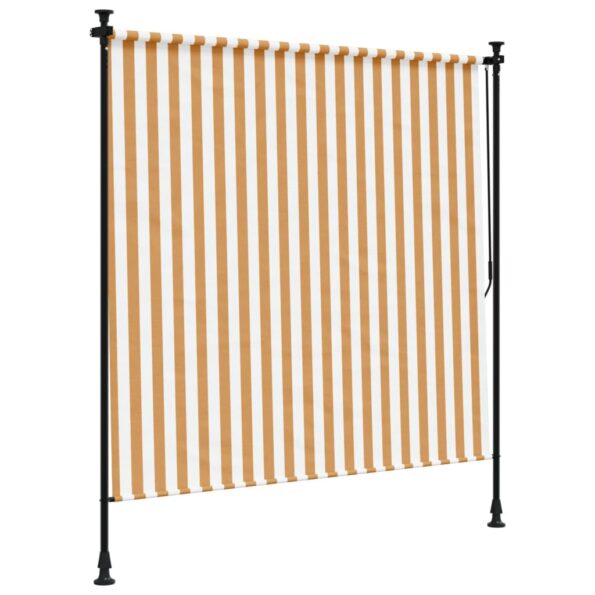 vidaXL Vonkajšia roleta oranžovo-biela 150x270 cm látka a oceľ – Obrázok 5