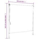 vidaXL Vonkajšia roleta oranžovo-biela 150x270 cm látka a oceľ – Obrázok 9