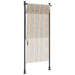 vidaXL Vonkajšia roleta žlto-biela 120x270 cm látka a oceľ – Obrázok 6