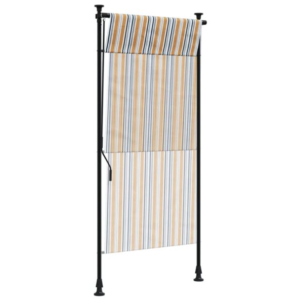vidaXL Vonkajšia roleta žlto-biela 120x270 cm látka a oceľ – Obrázok 6