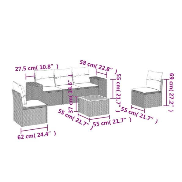 VXL8721012872479_g_en_hd_1.jpg vidaXL 6-dielna záhradná súprava pohoviek s vankúšmi čierna polyratan – Obrázok 3