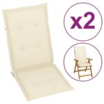 vidaXL Podložky na záhradné stoličky, vysoké operadlo 2 ks 120x50x3 cm – Obrázok 2