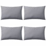 vidaXL Záhradný vankúš 4 ks 60x40 cm sivý