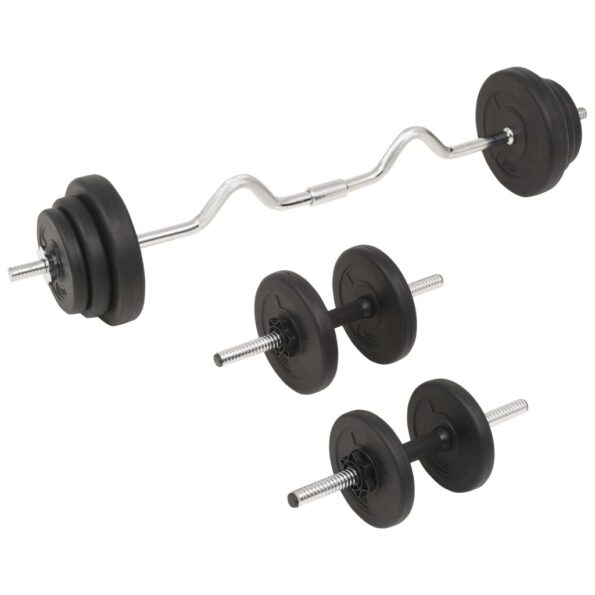 vidaXL Súprava činiek barbell a dumbbell 30 kg – Obrázok 2
