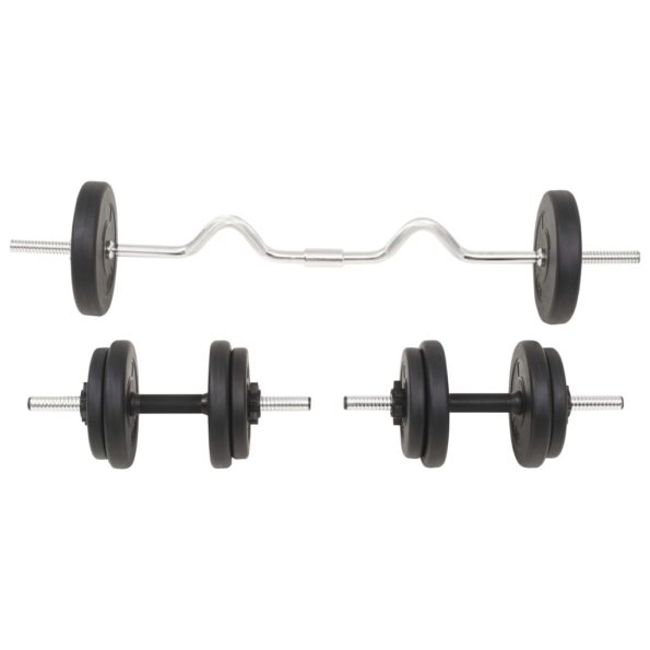 vidaXL Súprava činiek barbell a dumbbell 30 kg – Obrázok 3